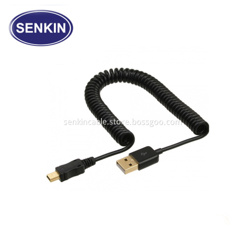 0.05MM Copper Wire PU Spiral Electrical Cable